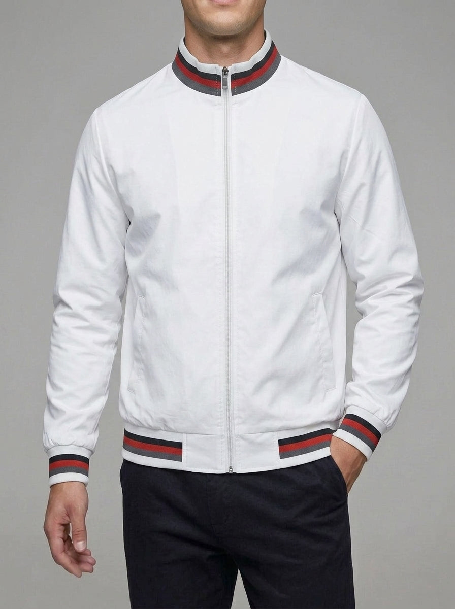 Mens Lightweight Bomber Jacket – Polyester Casual