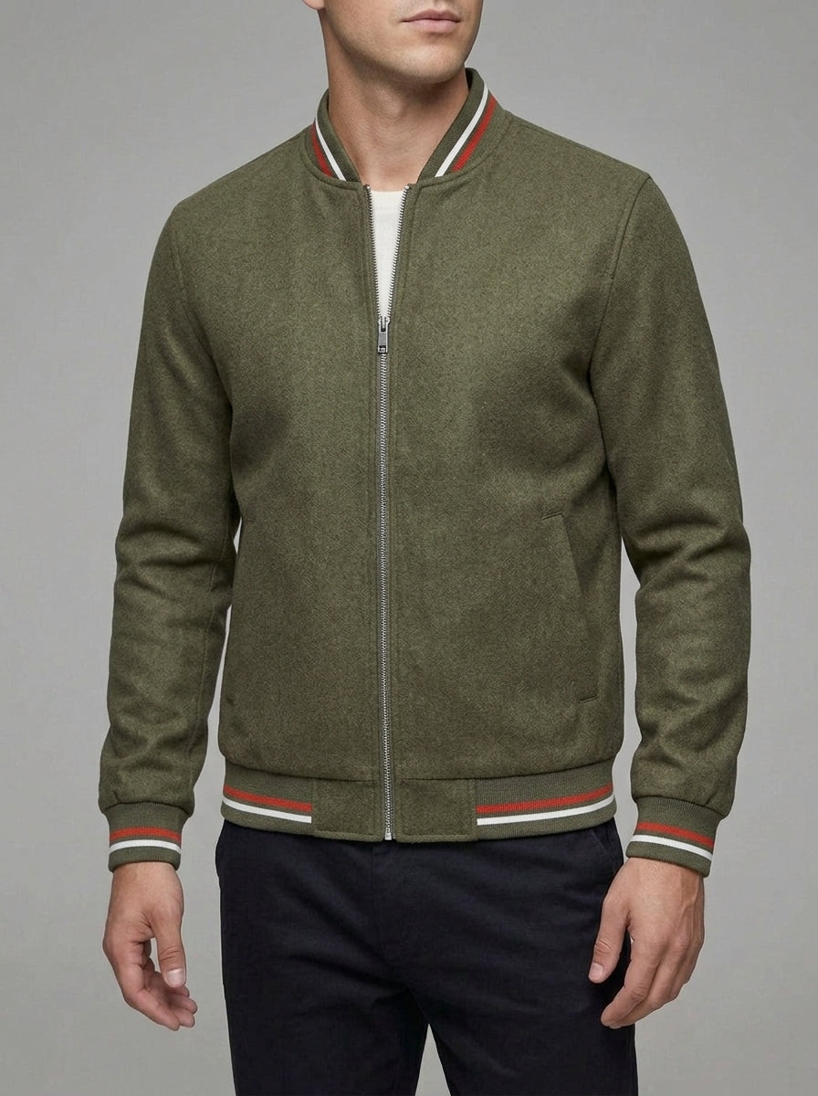 Wool Bomber Jacket Men – Casual