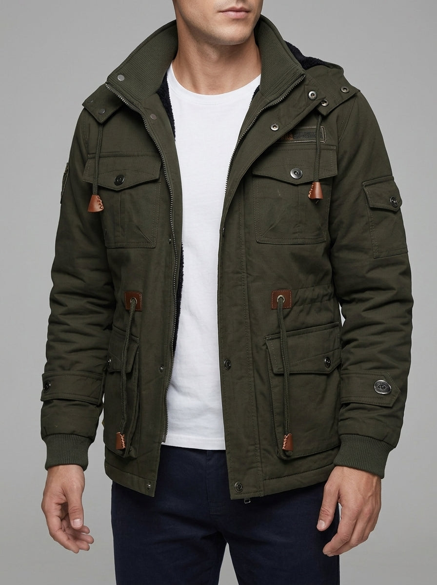 Military Cotton Jacket Men – Waterproof Fleece Lined