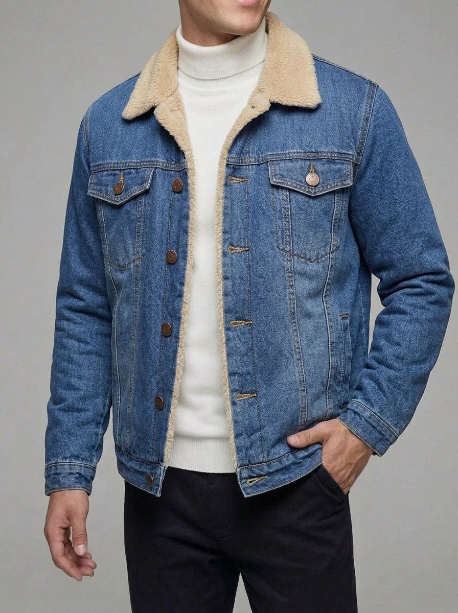 Men's Denim Jacket – Fleece Lined Classic