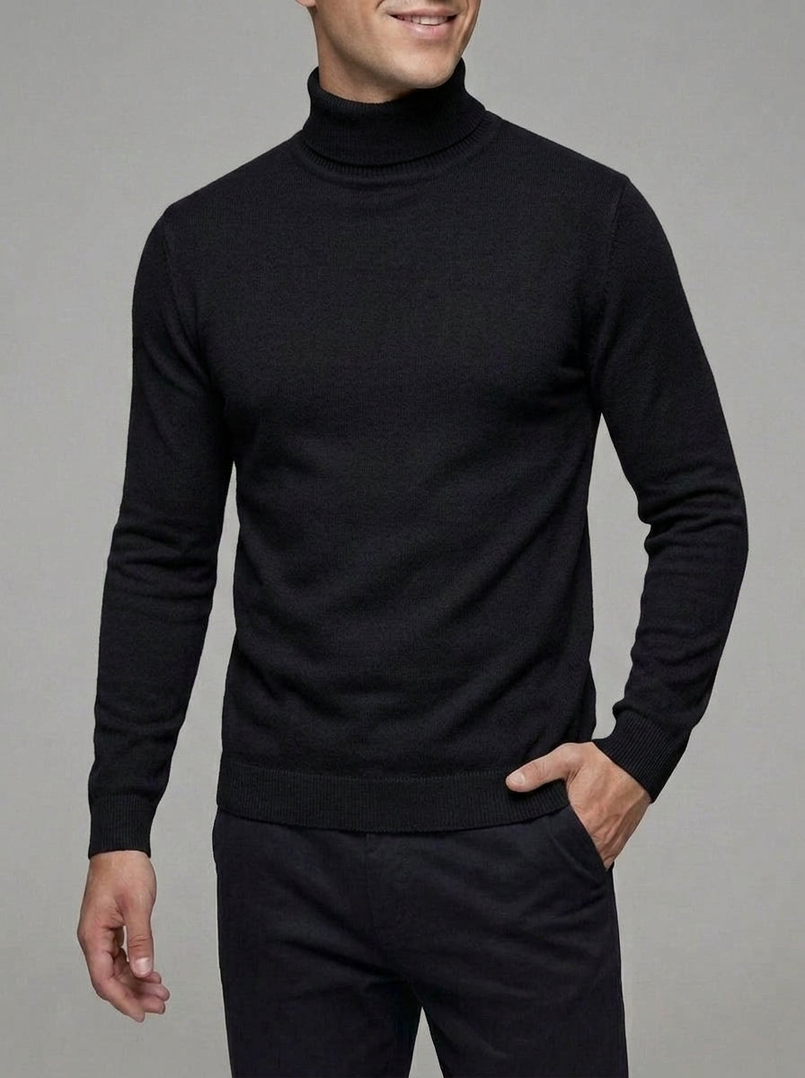 Wool Blend Roll Neck Jumper Men