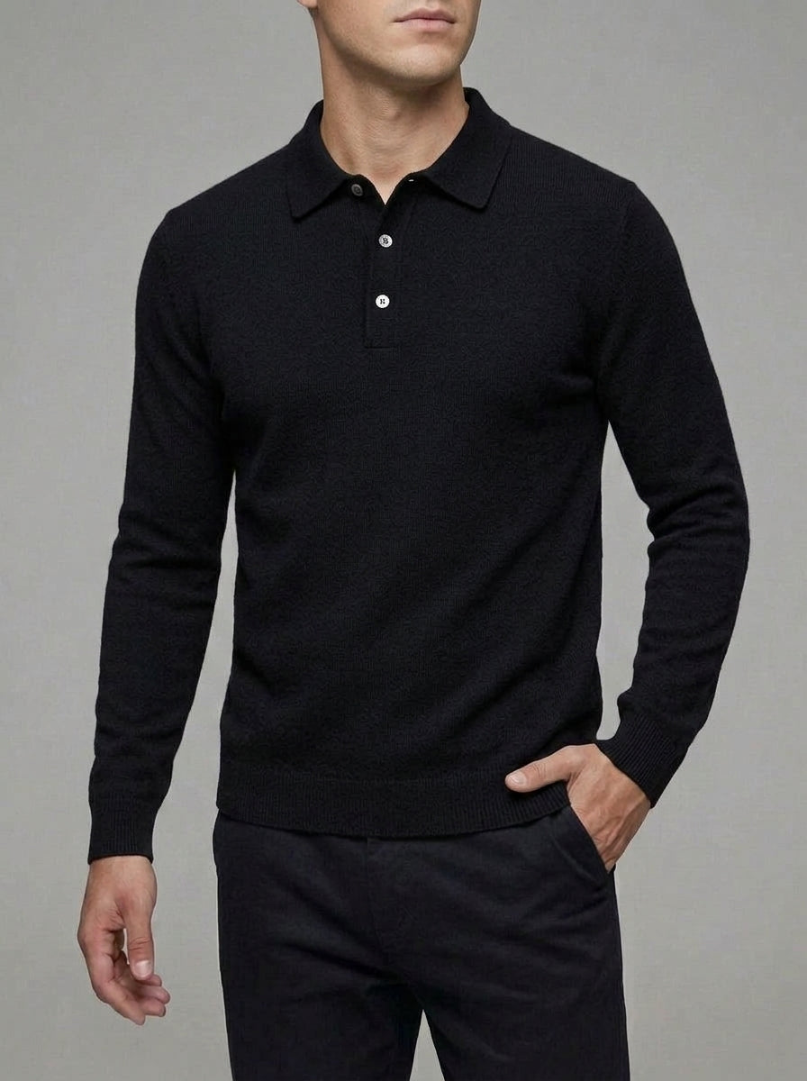 Wool Polo Sweater Men