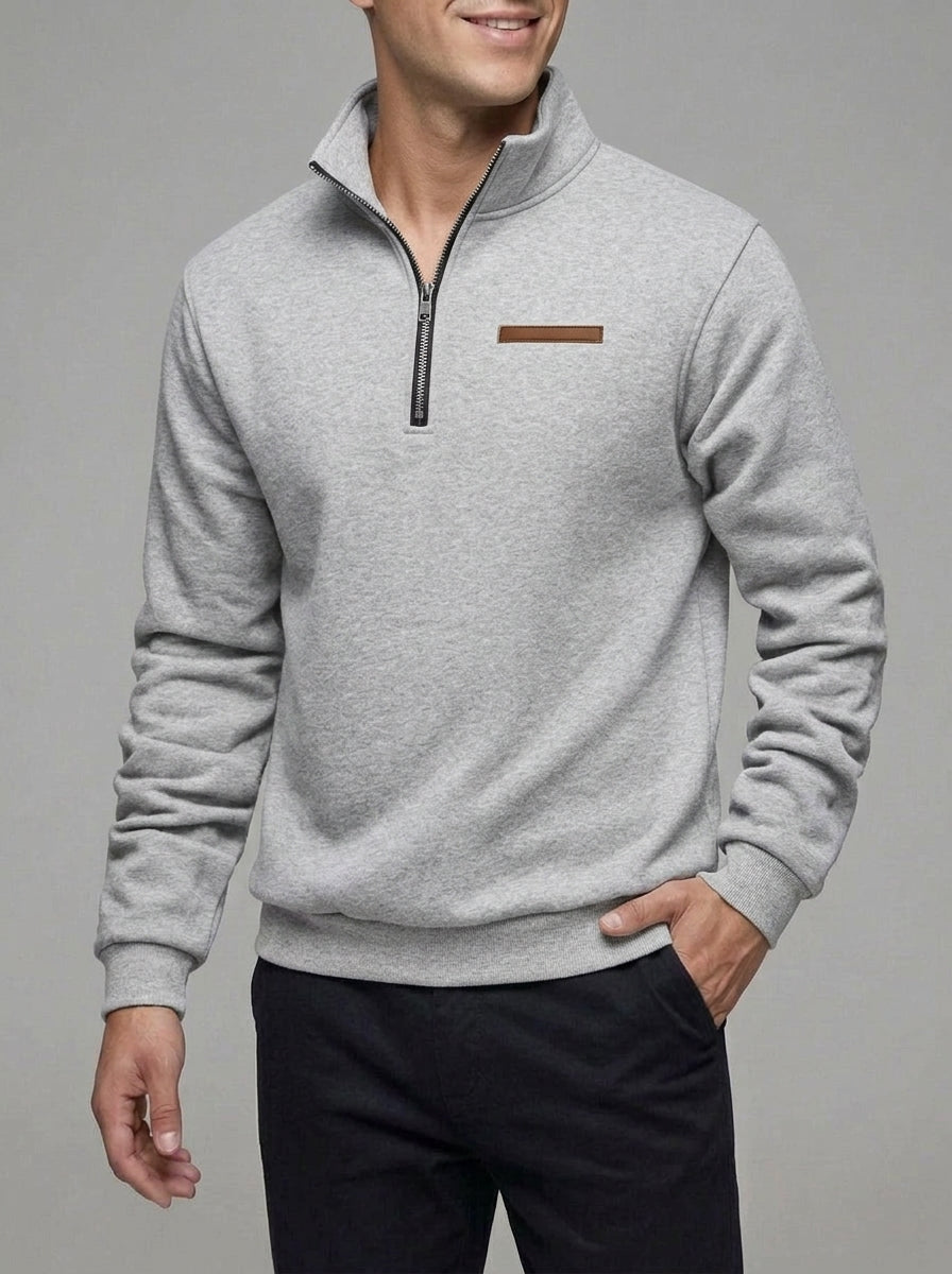 Belessia Fleece Quarter Zip Sweatshirt Men