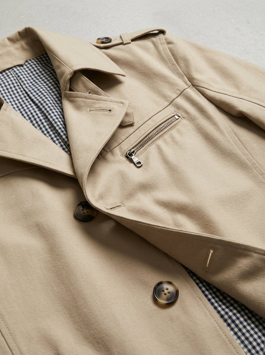 Weatherproof Wool Trench Coat Men Winter