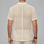 Short Sleeve Mesh Shirt Men