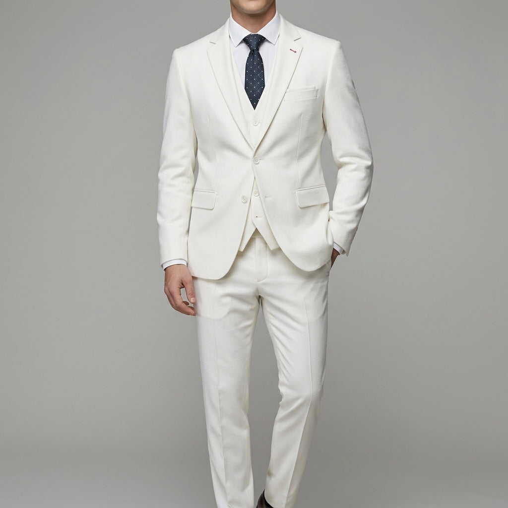 Wool Slim-Fit 3-Piece Suit Men
