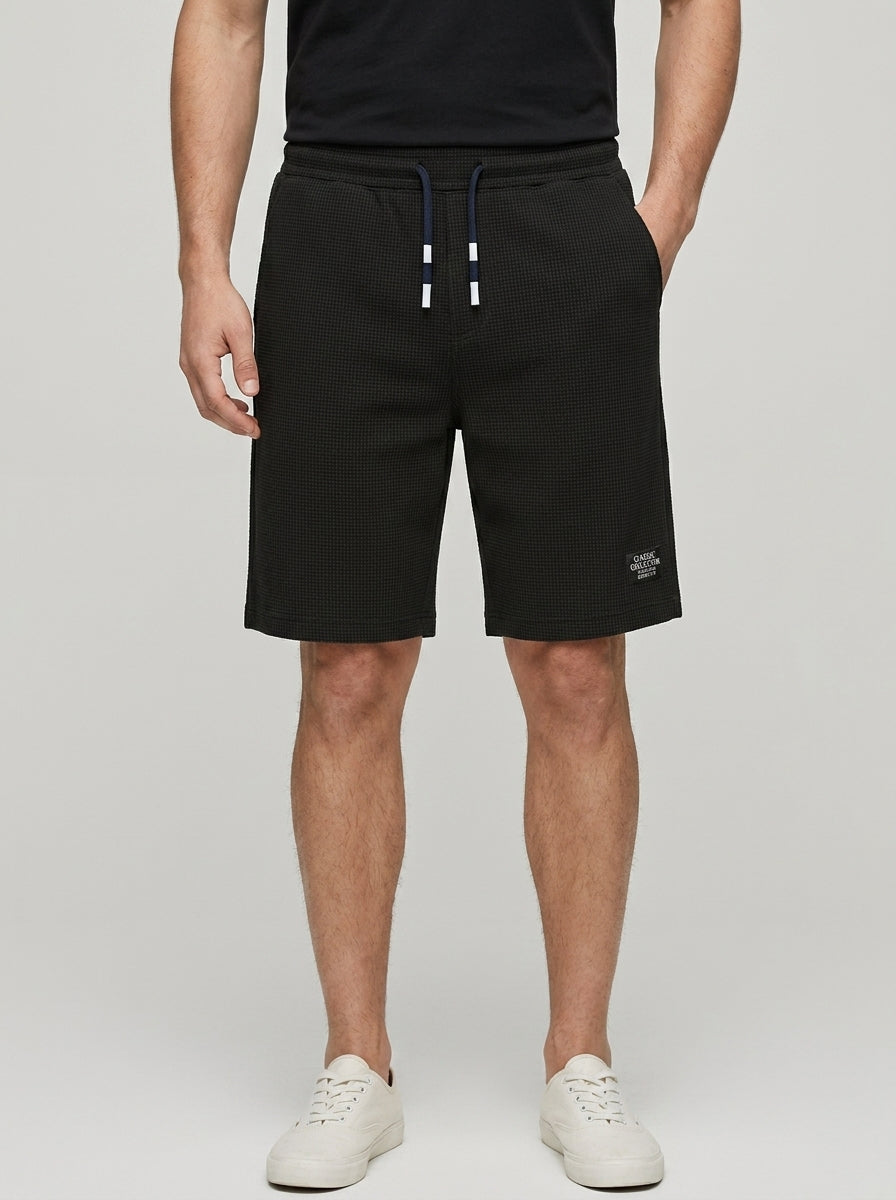 Cotton Chino Shorts Men Drawstring Side Pockets