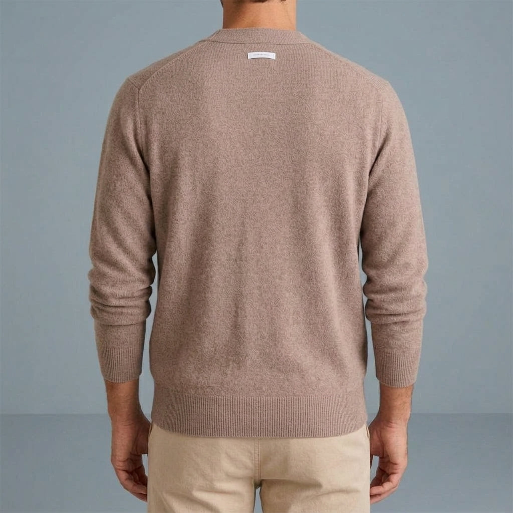 Cashmere Cardigan Men Classic Button-Up