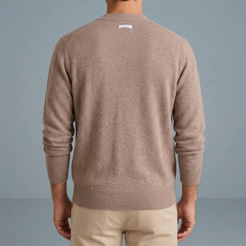 Cashmere Cardigan Men Classic Button-Up