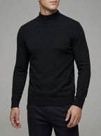 Merino Wool Polo Jumper Men Sweater