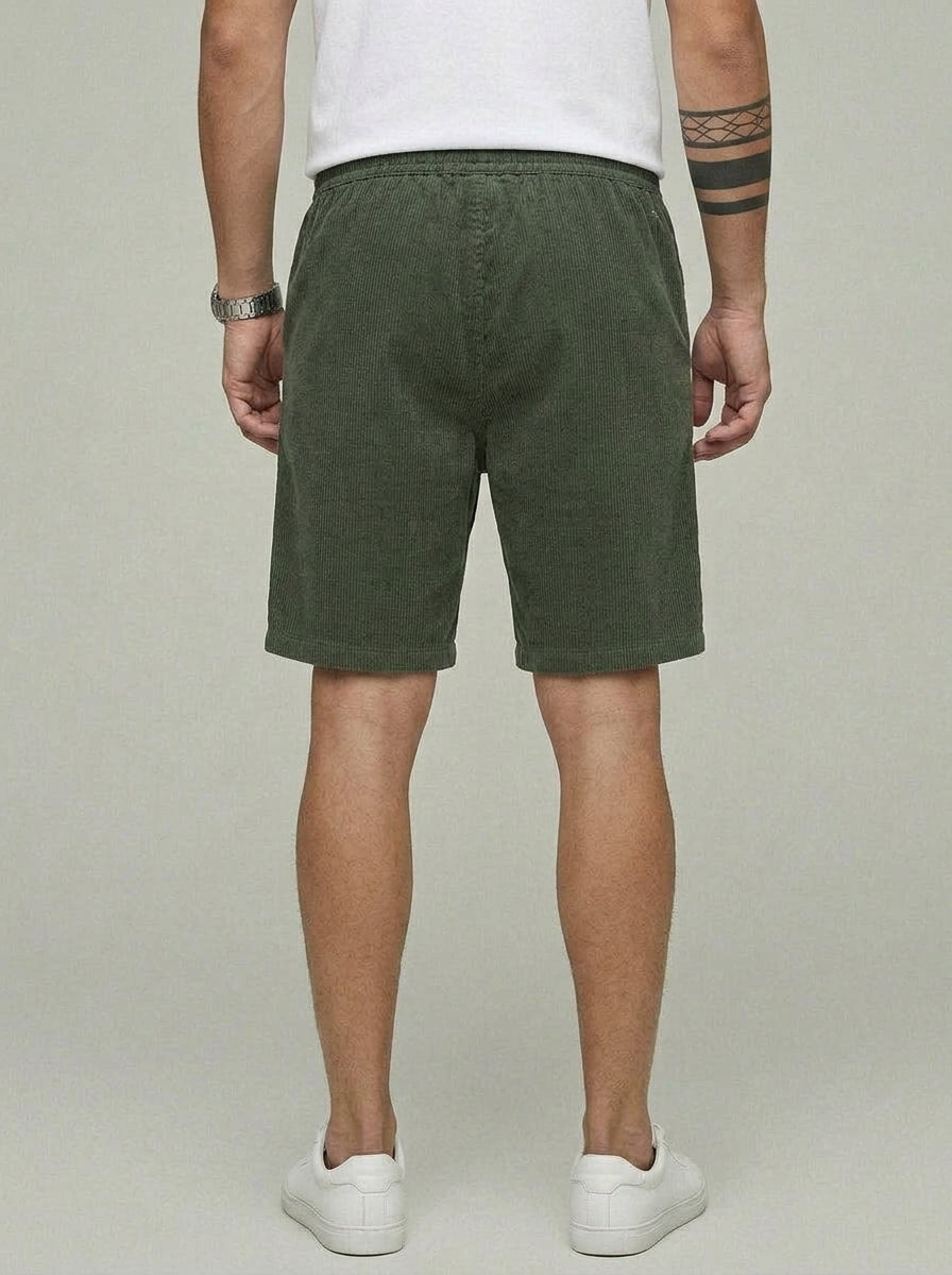 Cotton Chino Shorts Men Casual Drawstring