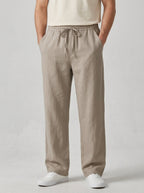 Linen Trousers Men Summer Baggy