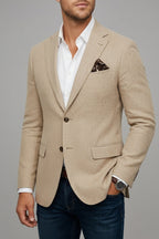 Slim-Fit Business Blazer Men Wool Casual