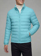 Puffer Jacket Men Wool Blend