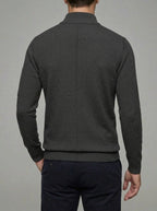 Wool Quarter-Zip Polo Shirt Men – Ribbed
