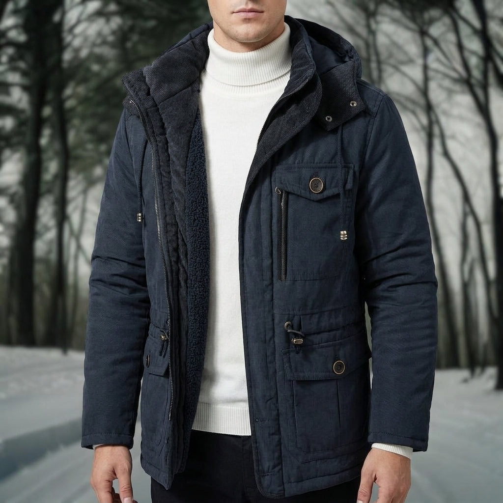 Insulated Winter Jacket Men Waterproof Thermal Wool