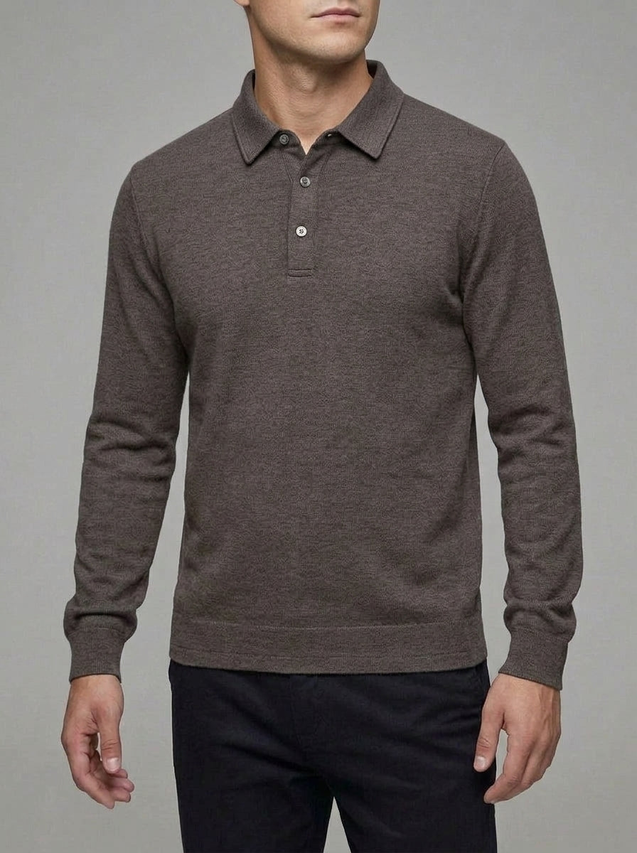 Wool Polo Sweater Men