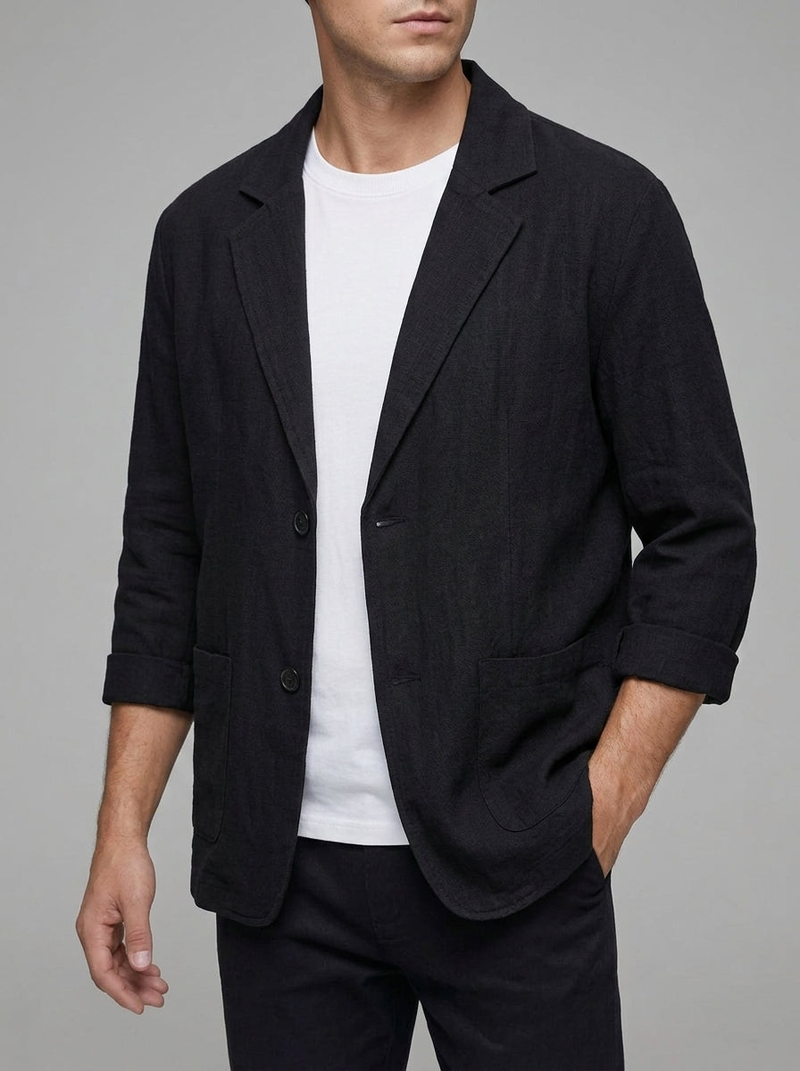 Casual Linen Jacket Men's – Beige
