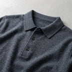 Merino Wool Polo Sweater Men