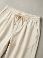 Cotton Straight Leg Trousers Men