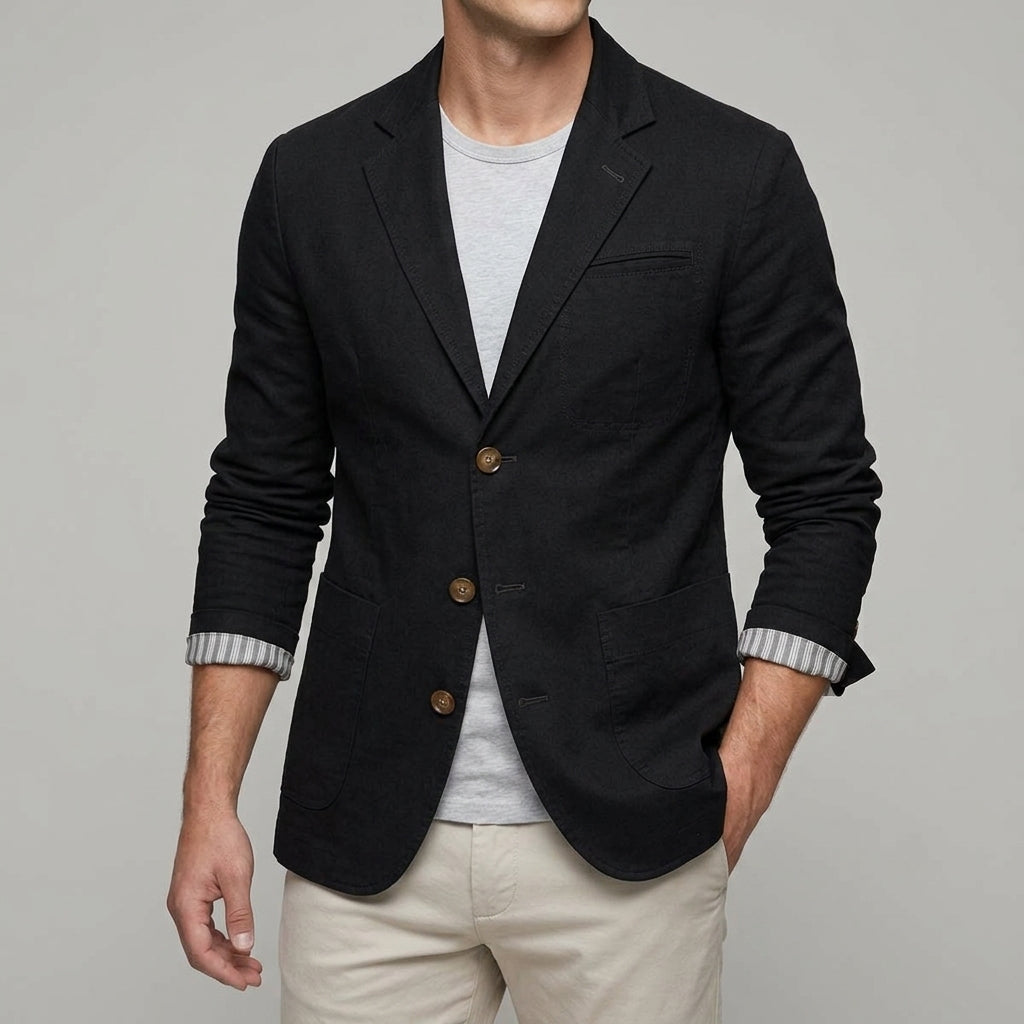 Lightweight Cotton Blazer Men Casual