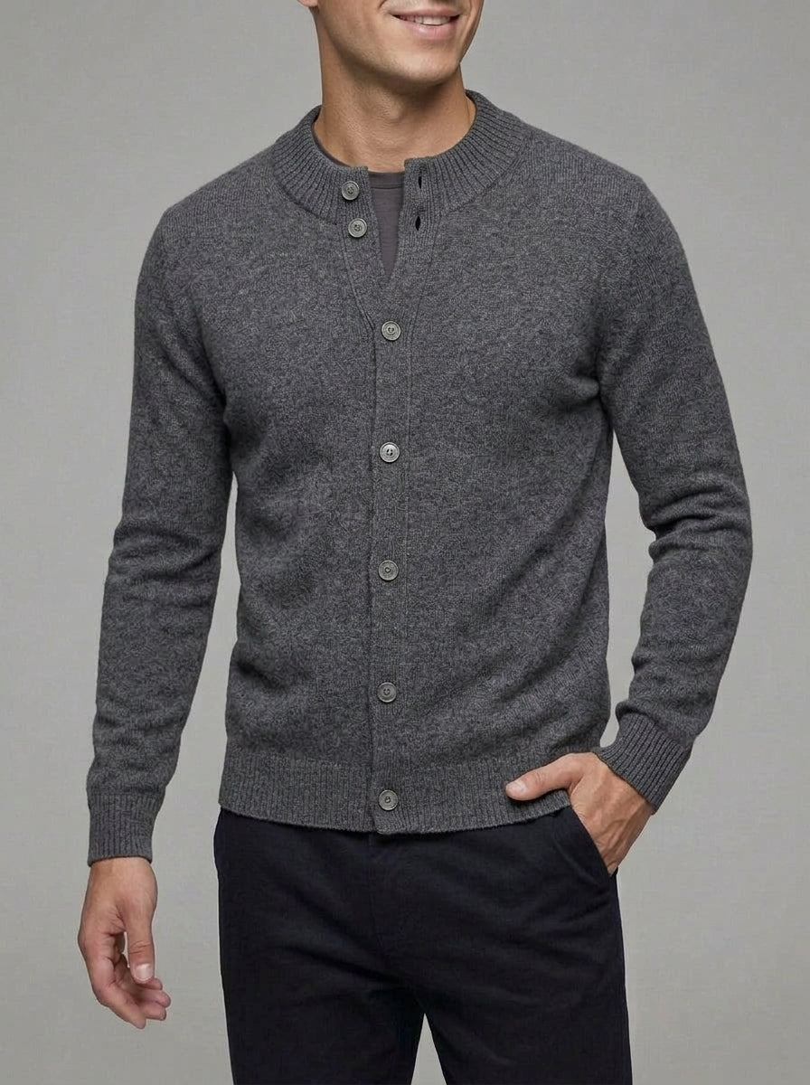 Cashmere Cardigan Men Button