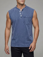 Cotton Casual Shirt Men Vintage Style