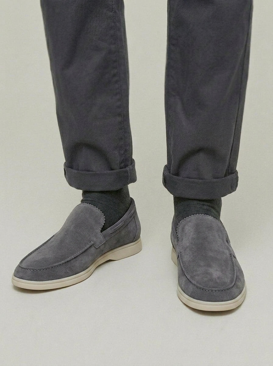 Mens Beige Loafers – Classic Suede
