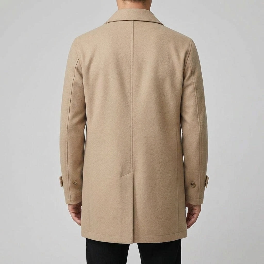 Weatherproof Wool Trench Coat Men Mid Length