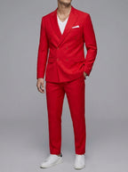 Lightweight Double-Breasted Suit Set Men