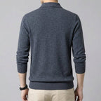 Merino Wool Polo Sweater Men