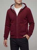 Fleece Zip Up Hoodie Men