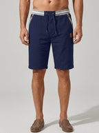 Cotton Chino Shorts Men Casual Drawstring Relaxed Fit