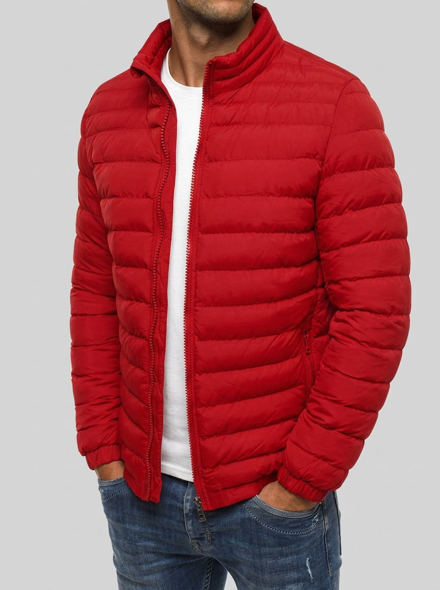 Puffer Jacket Men Wool Blend