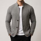 Grigio Premium Wool Button Cardigan - Cozy, Stylish Knitwear