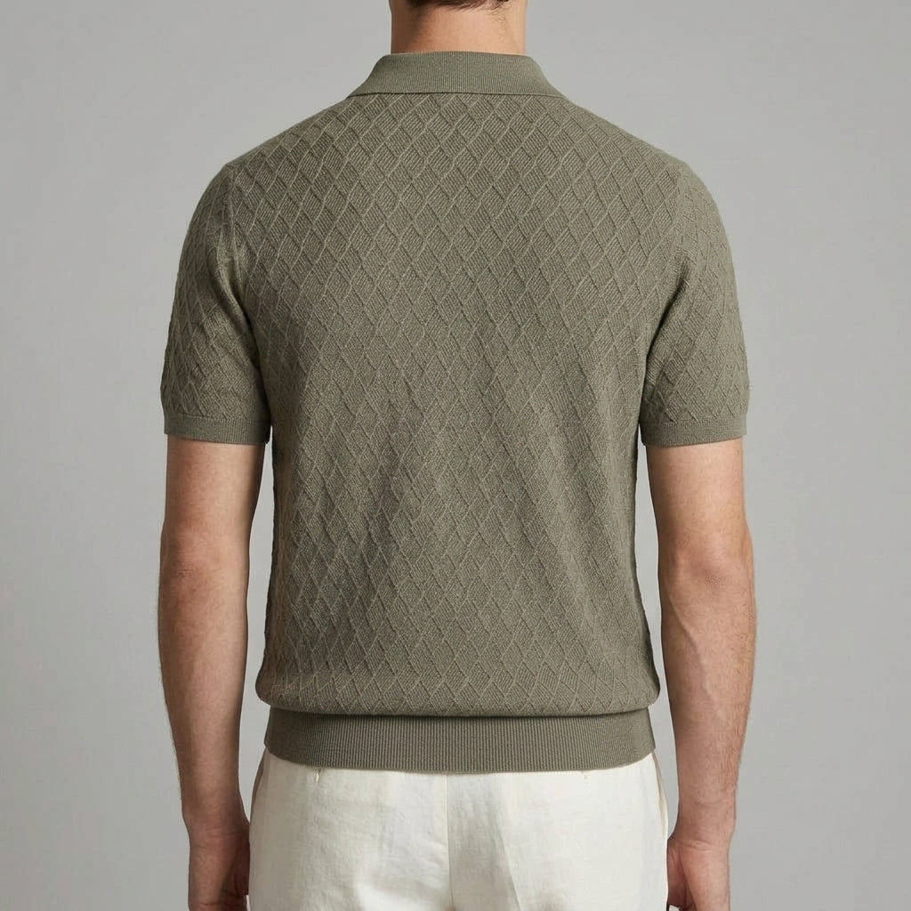 Wool Polo Shirt Men Classic