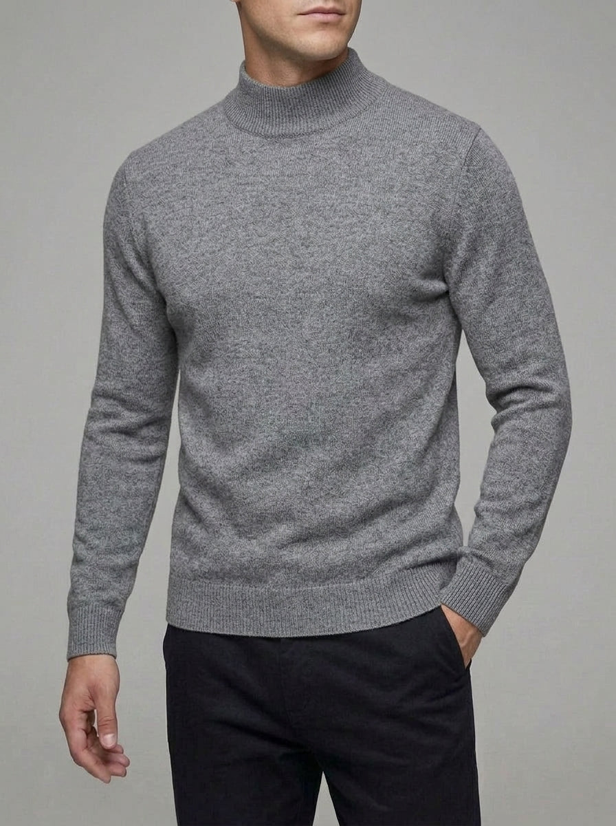 Merino Wool Polo Jumper Men Sweater