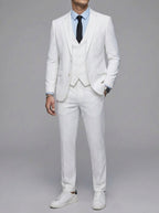 Wool Classic 2-Piece Suit Men Slim Fit