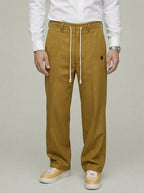 Wool Trousers Men Relaxed Straight