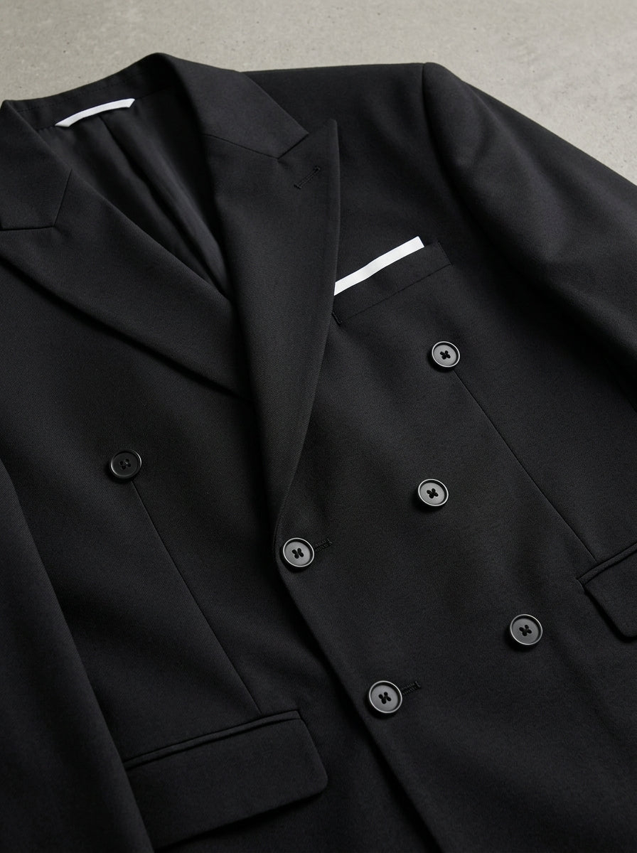 Lightweight Double-Breasted Suit Set Men