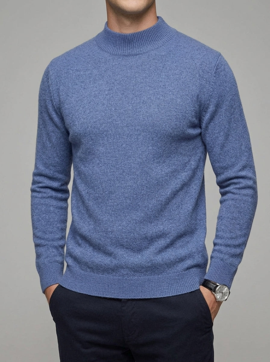 Merino Wool Polo Jumper Men Sweater