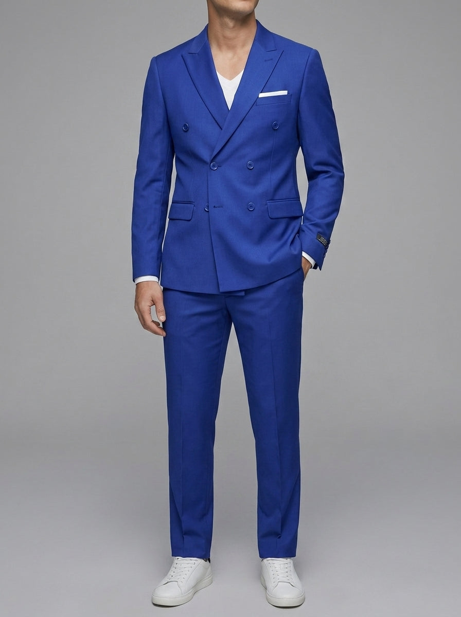 Lightweight Double-Breasted Suit Set Men