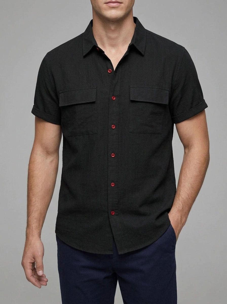 Cotton Linen Blend Shirt Men – Summer