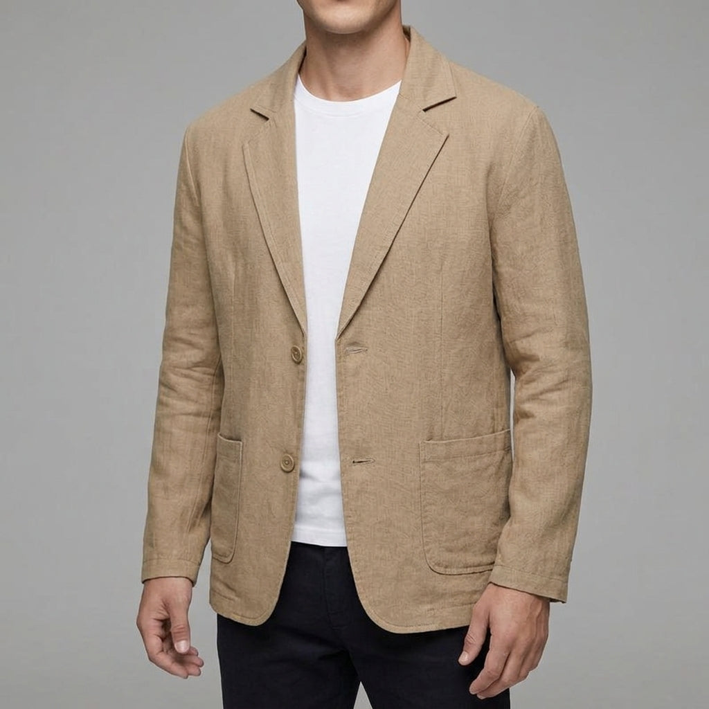 Casual Linen Jacket Men's – Beige