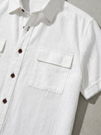 Cotton Linen Blend Shirt Men – Summer