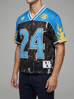 Mesh Football Jersey Men V-Neck Retro