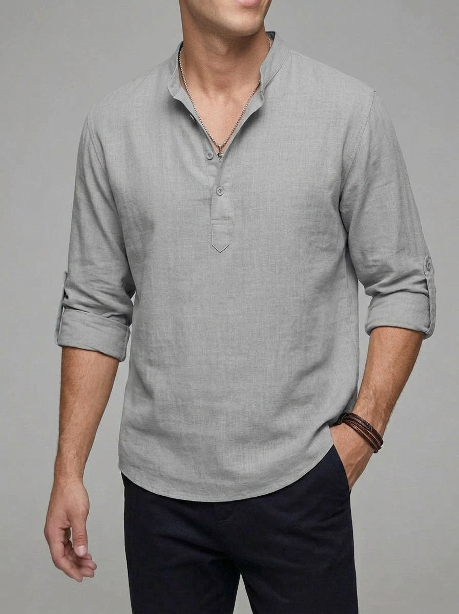 Linen Long Sleeve Shirt Men – Summer