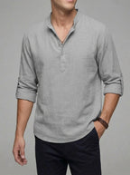 Linen Long Sleeve Shirt Men – Summer