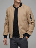 Wool Bomber Jacket Men – Classic Zip