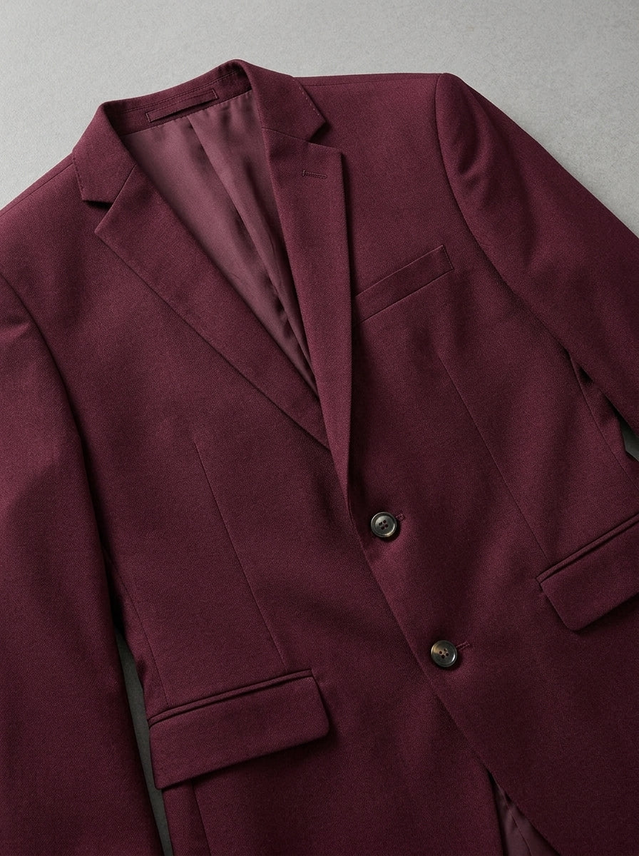 Wool Classic 2-Piece Suit Men Slim Fit